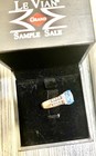 LeVian 14K White Gold Blue Topaz H-I SI2 Chocolate Diamond 2.29 ct Ring Size 4.5 — photo 4
