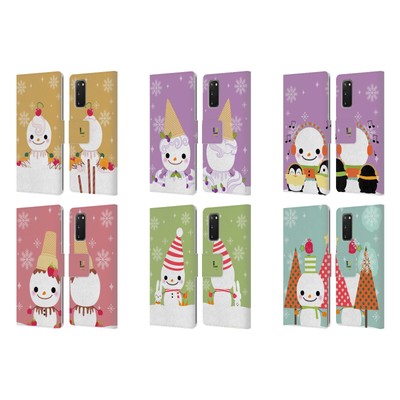 HEAD CASE DESIGNS SNOWMEN LEATHER BOOK WALLET CASE COVER FOR SAMSUNG PHONES 1