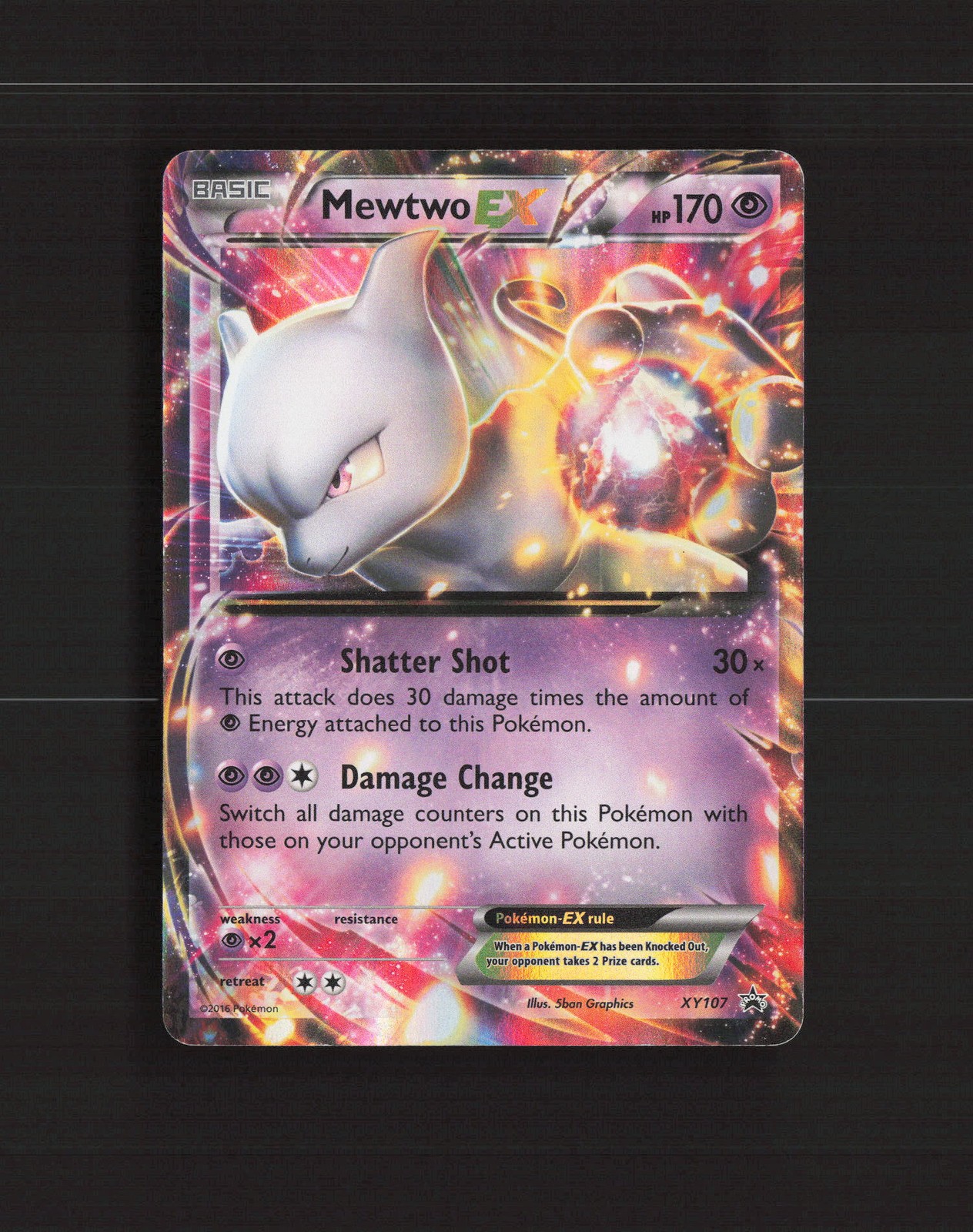 Mewtwo EX XY107 XY Promos Black Star Promo Holo Pokemon Card LP