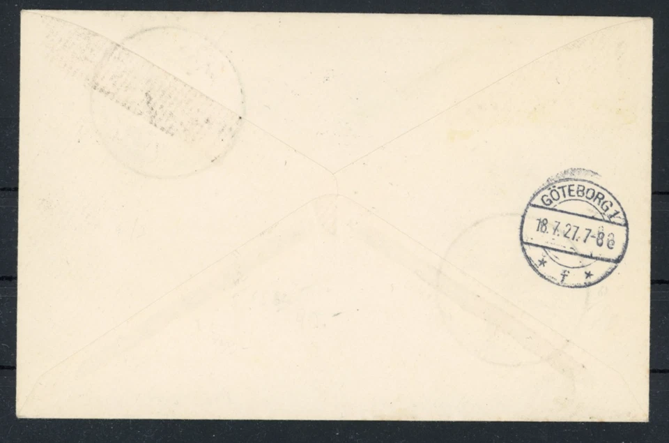 Deutsches Reich Erstflug Beleg Stettin-Göteburg 18.07.1927 - b11695 - Bild 2 von 2