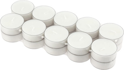 Stonebriar 20 Count Unscented Mega Oversized Clear Cup White Tea Light Candles w