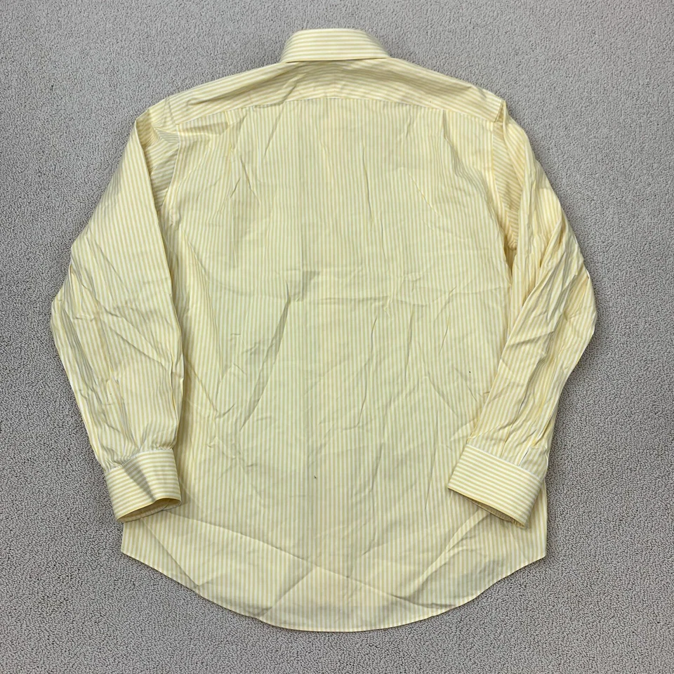 Camisa de vestir Nordstrom sin arrugas ajuste tradicional para hombre 15,5 amarillo blanco rayas Foto 4 de 4