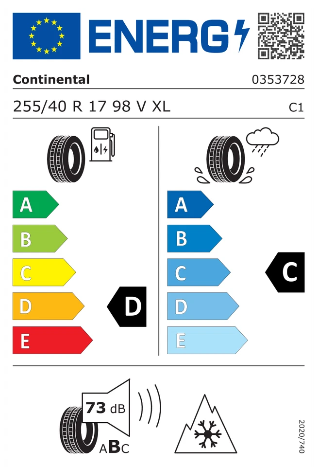 Pneu hiver Continental ContiWinterContact TS 790 V 255/40 R17 98V XL M+S BSW ... - Photo 2/2