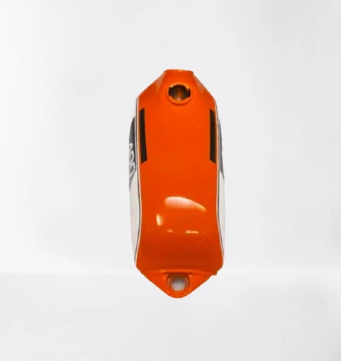 APTO PARA YAMAHA 250 DT 400 DT Enduro, depósito de acero lacado naranja 1975 a... Foto 2 de 4