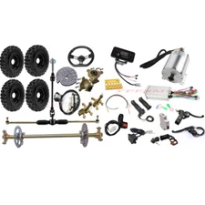 60V 2500W Brushless Motor 29''Rear Axle Kit Wheel Tire Electric Scooter ATV Quad