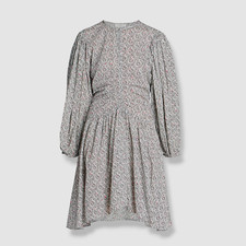 475 Isabel Marant Etoile Women's Gray Marili Paisley Print Dress Size FR36/US4