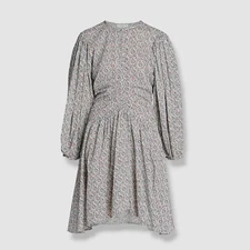 $475 Isabel Marant Etoile Women's Gray Marili Paisley Print Dress Size FR36/US4