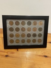 Pre Decimal Coin Display Frame For Farthing 24 Slots Collection Rare
