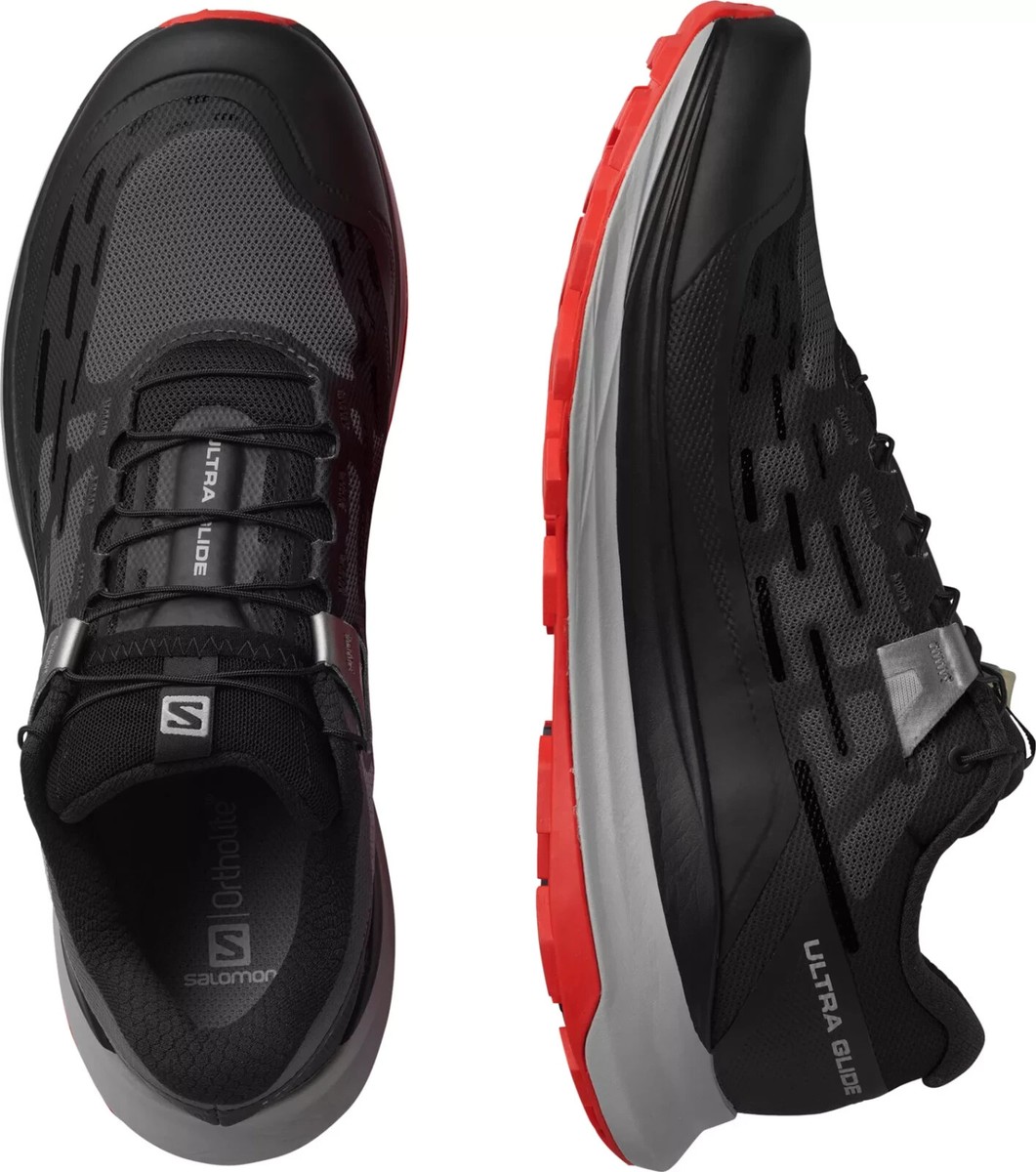 靴・ブーツ・サンダルその他 Salomon Ultra Glide Black Aloy Goji Berry L41430500 SALOMON Ultra Glide Mens 8.5 Trail Running/Hiking Shoes