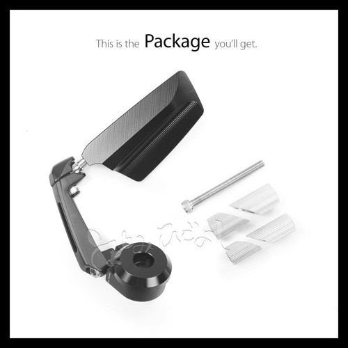 Bar end mirror LEFT x1 LEAP foldable black for 7/8" hollow bar for e-scooter - Picture 9 of 9