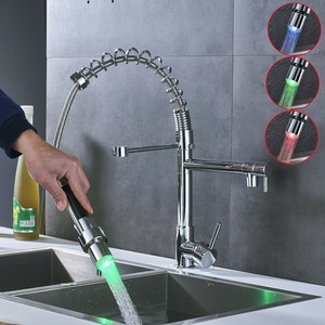 Commerical Kitchen Faucet With Sprayer Single Handle Pull Down