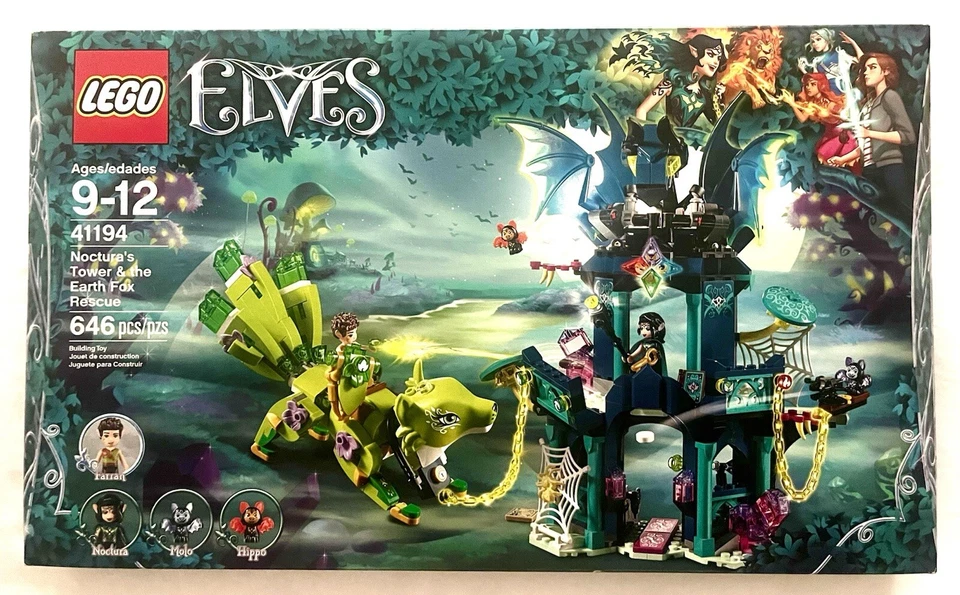 LEGO Elves 41194 Noctura's Tower & the Earth Fox Rescue NIB Factory Sealed MINT - Image 2 of 4