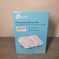 TP-Link AV600 Powerline Starter Kit - White