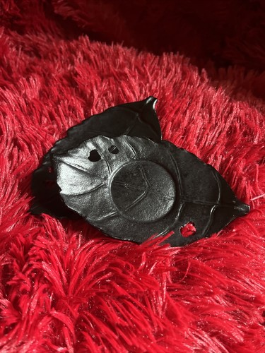 Black leaf TEA-LIGHT Candle holder Iron - Picture 3 of 3