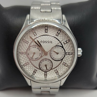 FOSSIL BQ3077 Women Stainless Steel Analog Silver Dial Quartz Wrist Watch AM787