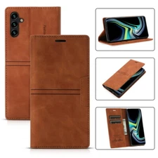 For Samsung Galaxy S23 S22 S21 FE A14 A54 A53 A52 Leather Flip Wallet Case Cover
