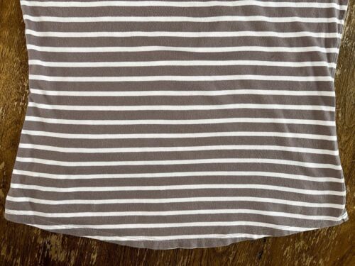 Boden Women’s Brown & White Striped Short Sleeve T-Shirt | Women’s Size 8 - Picture 3 of 8