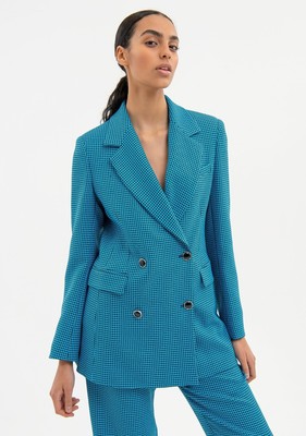 Fracomina Vestito Pied De Poule Giacca Regular In Pied De Poule - Main Image