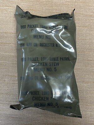 USGI, 1977, Food Packet Long Range Patrol, Menu No. 5 Chicken Stew