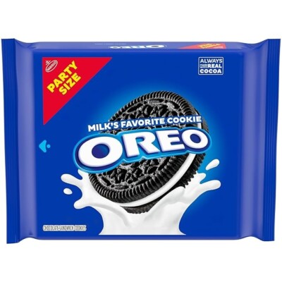 OREO Double Stuf Chocolate Sandwich Cookies, Party Size, 24.95 oz