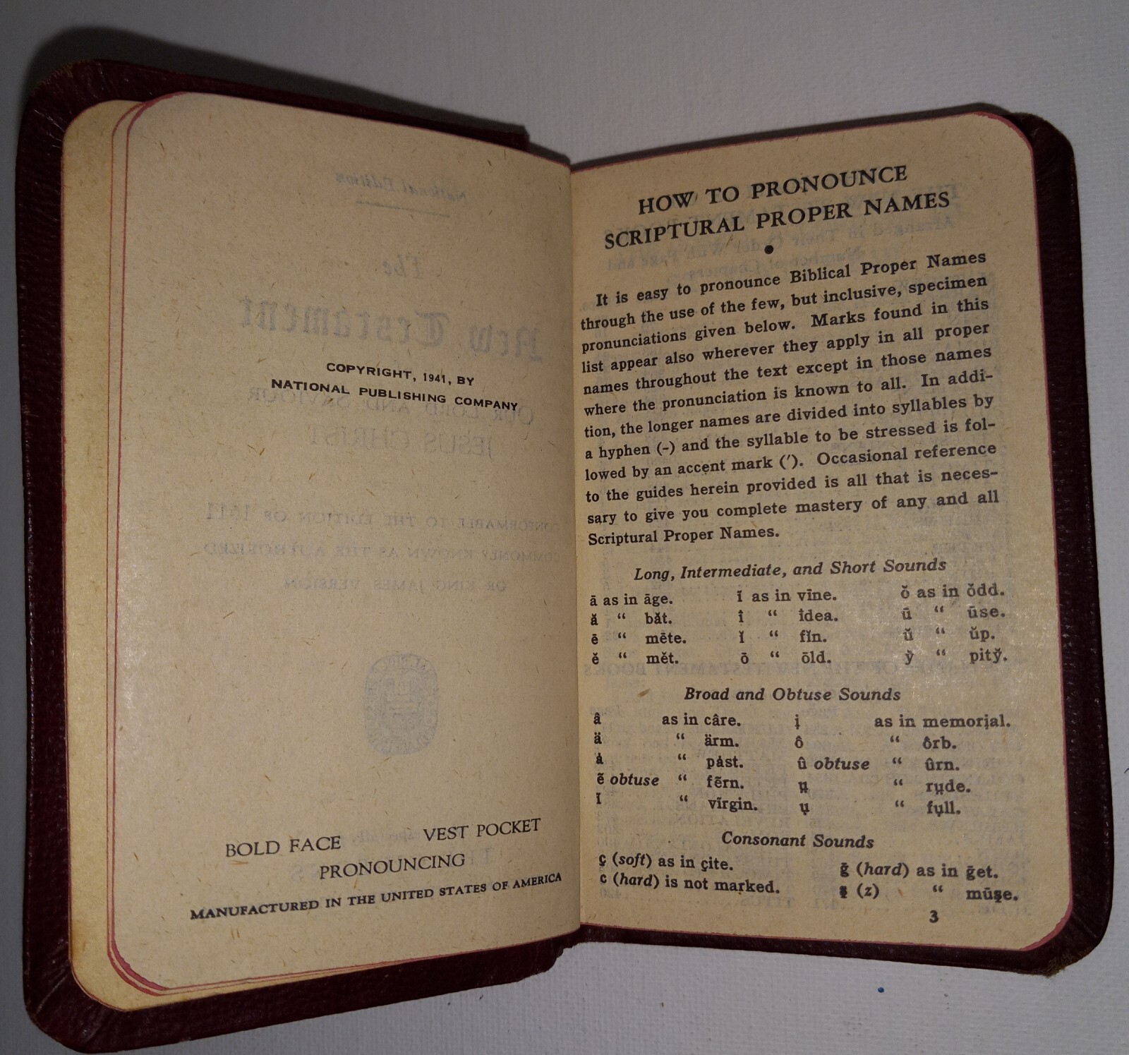 Vtg 1941 Gideons New Testament Palms Proverbs Pocket Bible Burgundy eBay