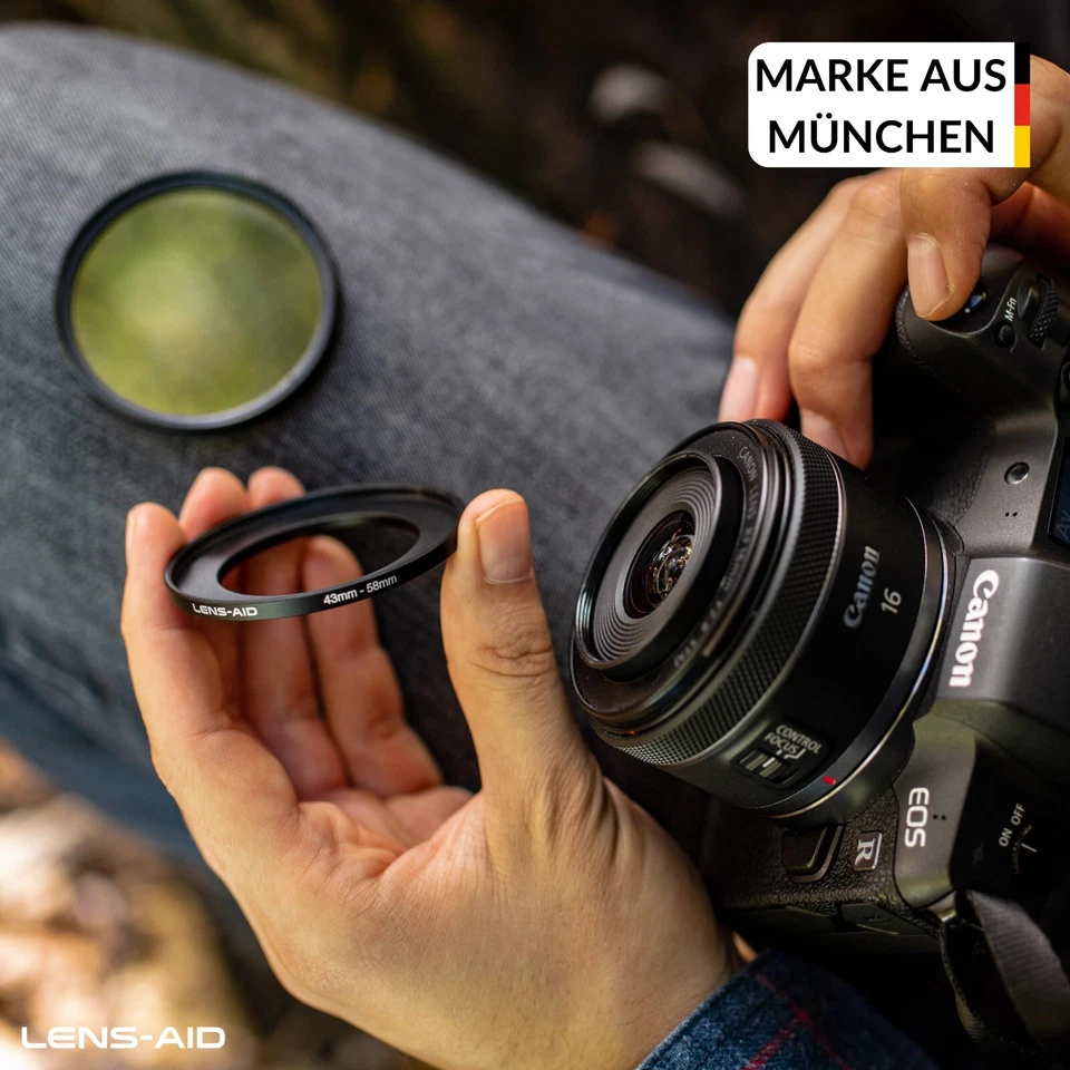 Step Up Ring 43 49 52 58 62 67 72 77mm Rund Filter Adapter Kamera Objektiv ND UV - Bild 2 von 4