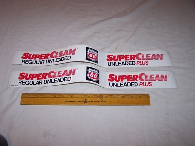 2 PHILLIPS 66 Gas & Oil SUPER CLEAN REGULAR UNLEADED Stickers