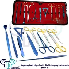 Blepharoplasty Kit Plastic Surgery High Quality Instruments Kit Set of 11 By PTP