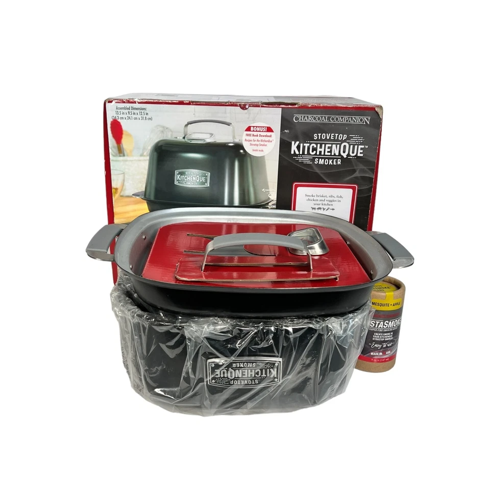 Charcoal Companion CC4132 KitchenQue Estufa Interior Fumador 13.5” x 9.5” x 12.5” Foto 3 de 4