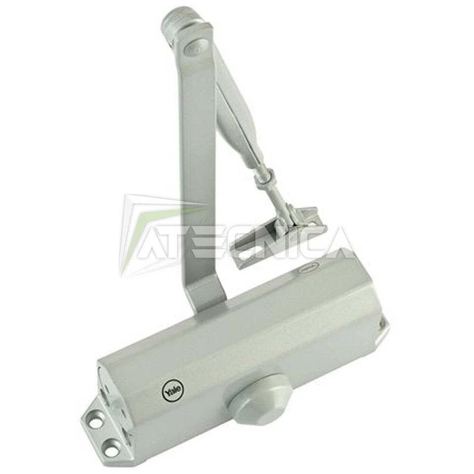Chiudiporta YALE serie 3000 60-11 argento molla chiusura automatica porta 1,1mt - Immagine 3 di 3