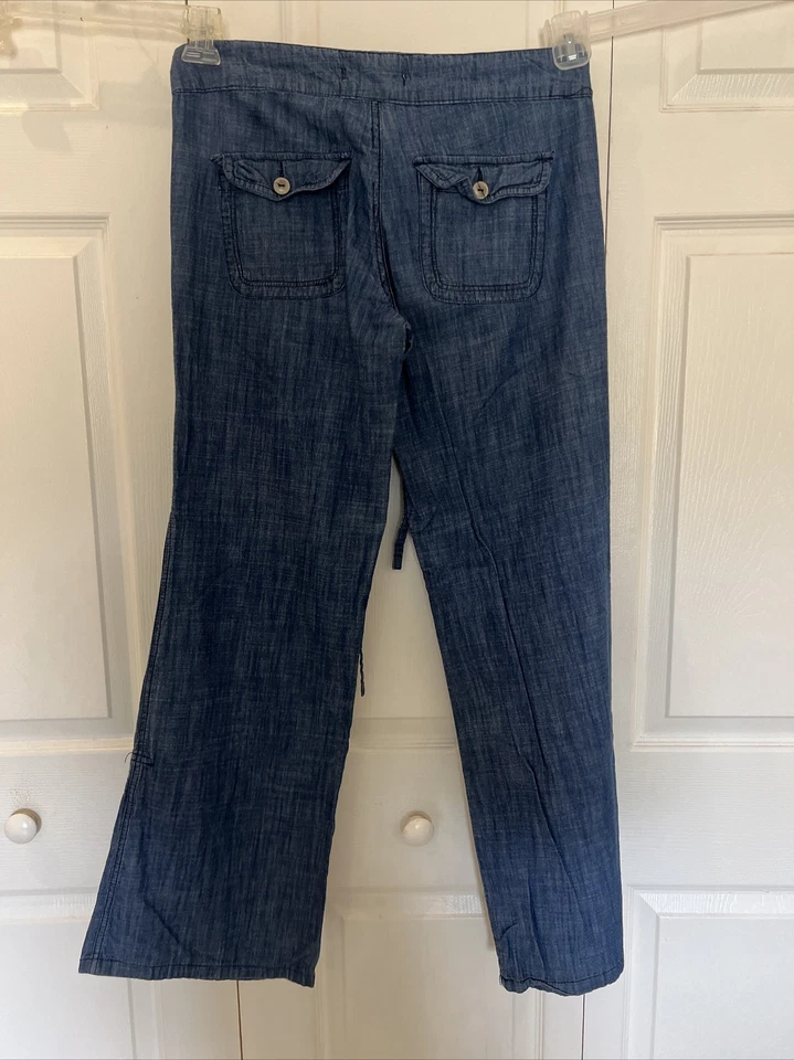 Arden B Women’s Light Blue Cotton Flared Legs Pants Size 8 - Image 3 of 4