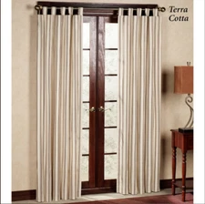 Weathermate Stripe Tab Curtain Pair