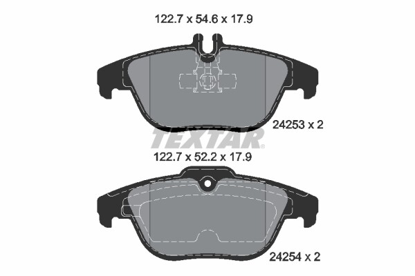Textar 2425301 Bremsbelagsatz,Scheibenbremse FüR Mercedes Benz,Mercedes Benz (-image