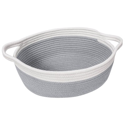 Small Woven Basket, Storage Basket with Handles, Empty Baskets for Gifts, Wov...
