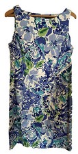 CHAPS RALPH LAUREN Classic Sheath Sleeveless Floral Dress ~ Size 14 ~ MINT!