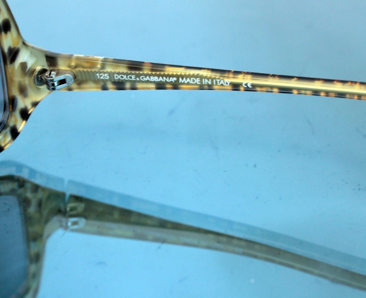 Dolce Gabbana D&G 6495 792 Brown Leopard Sun Glasses Used Italy