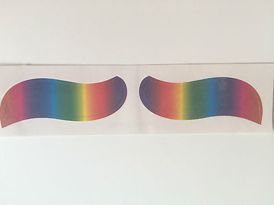 Crazy Eyes Lidschatten Tattoo Regenbogen Karneval Halloween
