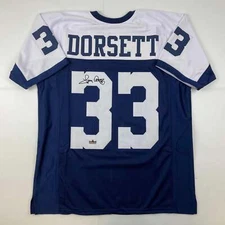 Facsimile Autographed Tony Dorsett Dallas TG Reprint Jersey Size Men's XL