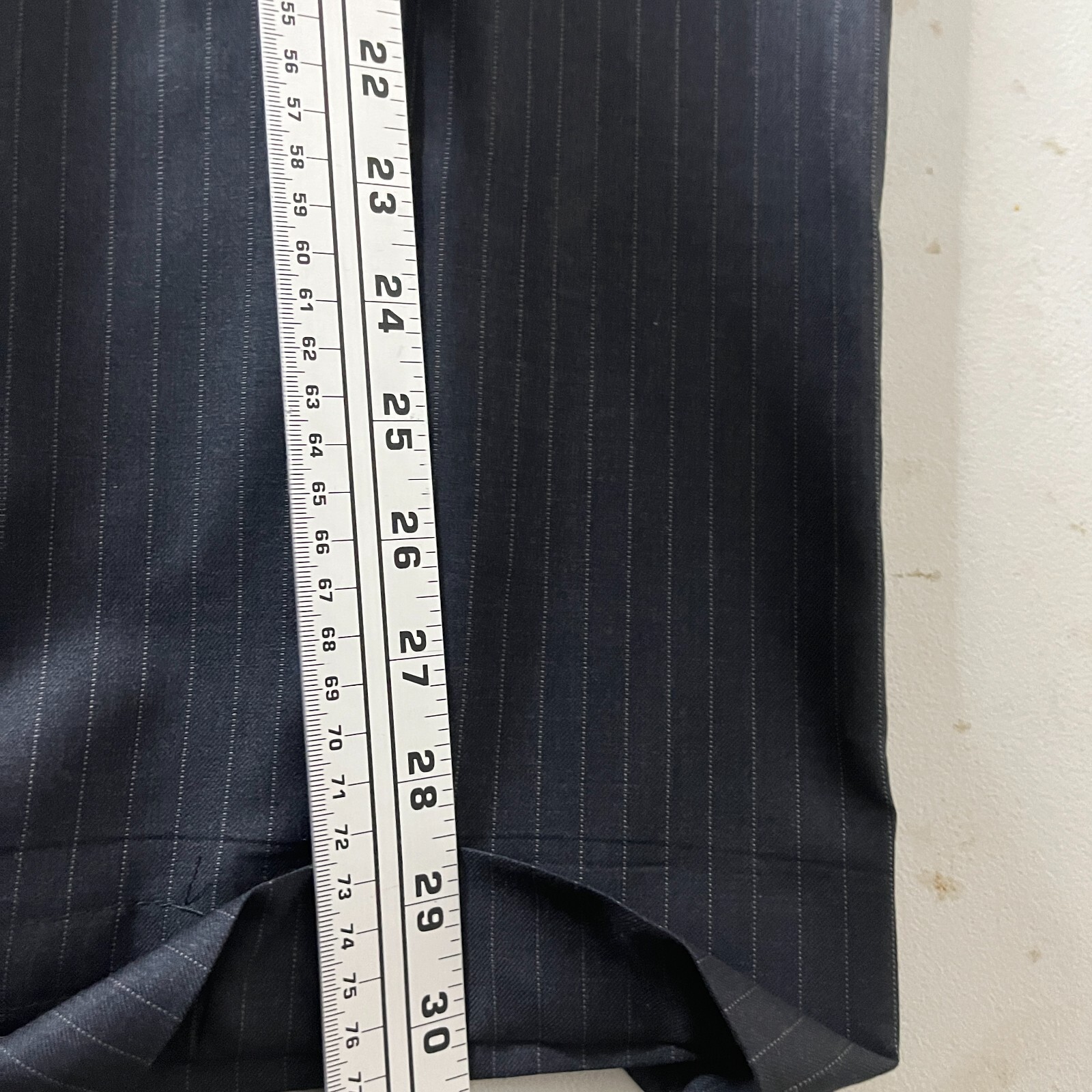 Tom James Holland & Sherry Suit Mens Wool Gray Stripe 44R 38W eBay