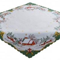 Winterlandschaft Tischdecke 110*140Cm Weihnachten Advent Tischtuch Mitteldecke