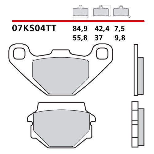 Paire Plaquettes Frein Avant BREMBO Kawasaki Kxt A2, B1 Tecate 250 85> - Photo 1/7