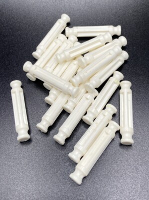 20 Micro KNEX White Rods 1.25'' Bulk Lot Roller Coaster Replacement Parts K'NEX