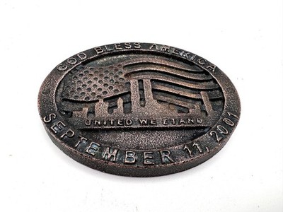 September 11, 2001 Actual Steel From Crumbling Towers NYC 1.25 lbs Paperweight