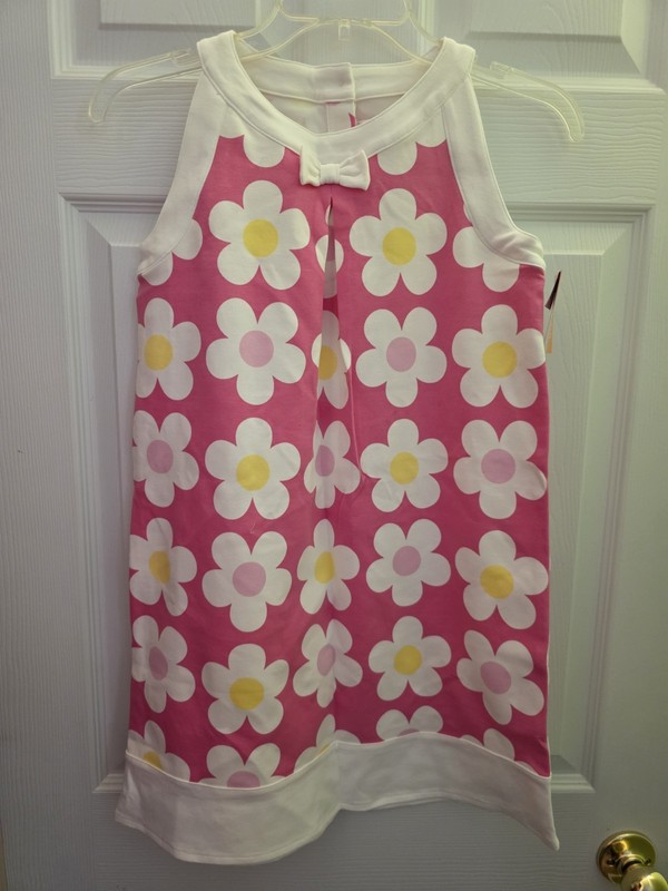 (5) Gymboree Girls Size 12 Pink White Floral Sundress Sleeveless Square Neck NWT