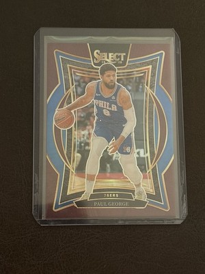 2024-25 Panini Select - Concourse Paul George #37 Maroon Prizm 084/175