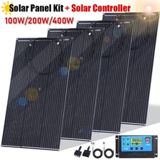 LINEBA Flexible 400W 200W 12V Mono Solar Panel Kit For Home Campervan Caravan RV