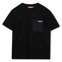 Hugo T-Shirt Jungen Schwarz 6 Jahre Baumwolle Kurzarm Kinderbekleidung
