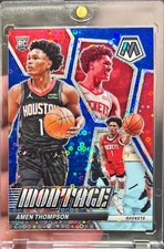 2023-24 Mosaic Amen Thompson Rookie Montage Blue Fast Break /85 Card #26 RC