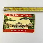 Old luggage / hotel label Imperial Tokyo Japan