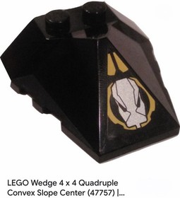 LEGO 47757 Black Wedge Quadruple Convex Slope Center Exo-Force 8105 Iron Condor